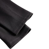 Marina | Refined black dress with belt and mandarin collar