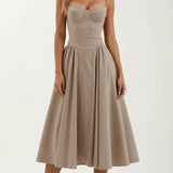 Kelsey - Structured Corset Midi Dress