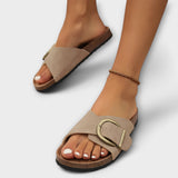 Margarida - Women's Cork Sandals with Buckle Design