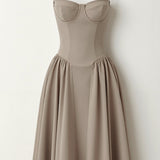 Kelsey - Structured Corset Midi Dress