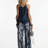 Elegant two-piece chiffon suit