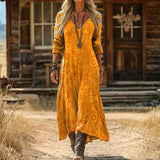 Mackenzie - Vintage-Inspired Long Sleeve Casual Dress