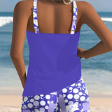 Susan - Swimsuit Tank Top with Printed Boxer Set