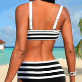 Victoria - High Waist Striped Bikini