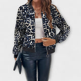 Karen - Elegant Leopard Print Jacket