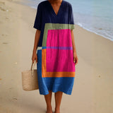 Aurora - Vibrant Colour Block Dress