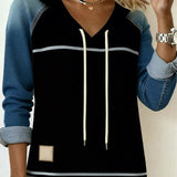 Camila | Striped Hooded Dress with Colour Mix