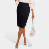 High-Waist Midi Skirt