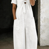 Matilda - Short Sleeve V-Neck Jumpsuit