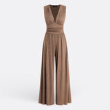 Aria - Sleeveless Wide-Leg Jumpsuit