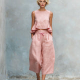 Two-Piece Women's Set with Ruffled Hem