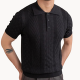 Joshua - Textured Jacquard-Blend Polo