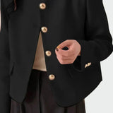 Lena - Gold Button Blazer