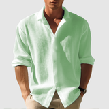 James - Button-Front Curved Hem Shirt