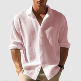 James - Button-Front Curved Hem Shirt