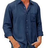 Felix - Long Denim-Blend Shirt