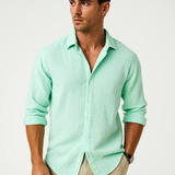 Angus - Smart-Collar Button-Up Shirt