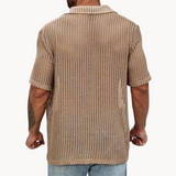 Declan - Short-Sleeve Hollow-Knit Shirt