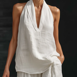 Zoë™ Sleeveless Set with Wide Trousers