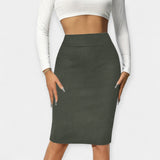 High-Waist Office Skirt