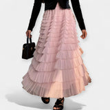 Elegant Skirt with Tulle Detail