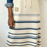 Camila | Striped Hooded Dress with Colour Mix