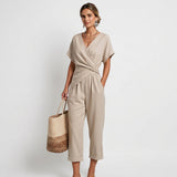 Kiara - Cross-Front V-Neck Set